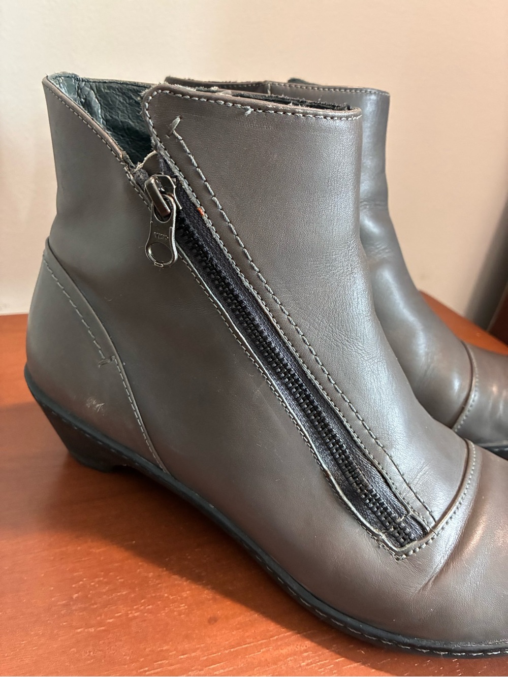 DANSKO Womens Billie Leather Ankle Boots Sz 40 Women’s Sz 9.5-10 Burnished Gray - Picture 8 of 14